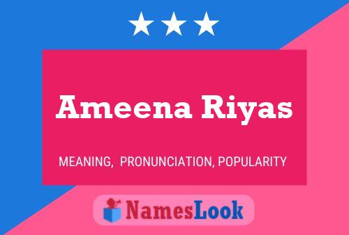 Ameena Riyas Name Poster