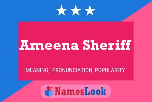 Ameena Sheriff Name Poster