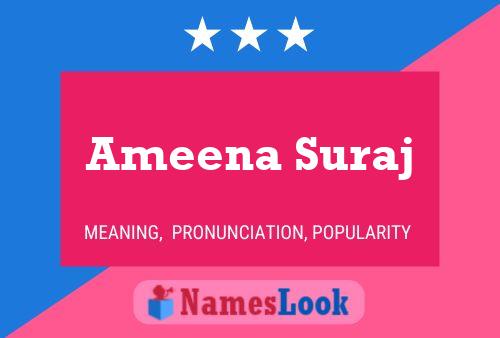 Ameena Suraj Name Poster