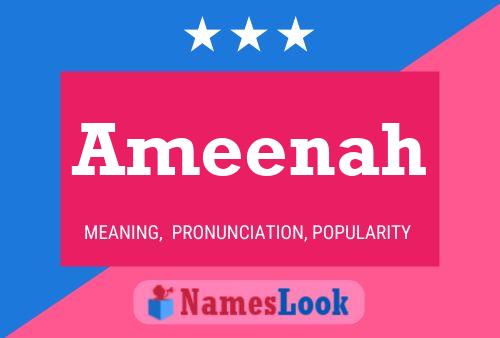 Ameenah Name Poster