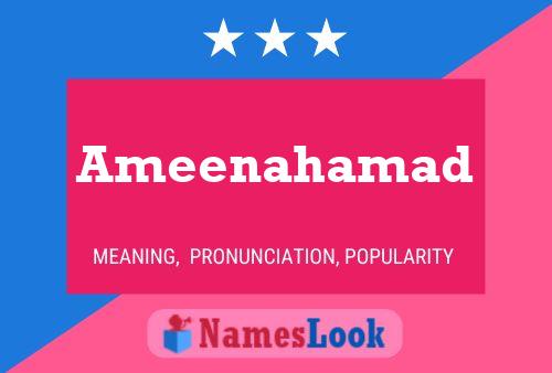 Ameenahamad Name Poster