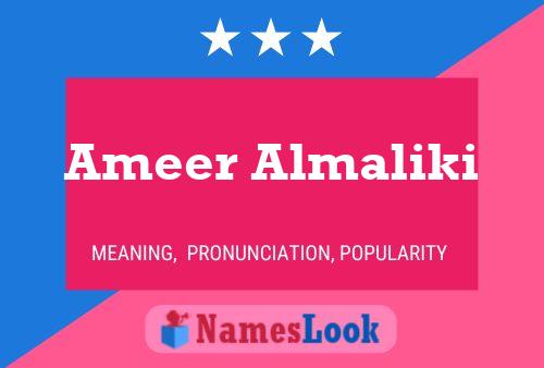 Ameer Almaliki Name Poster