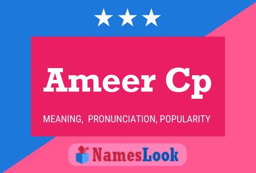 Ameer Cp Name Poster