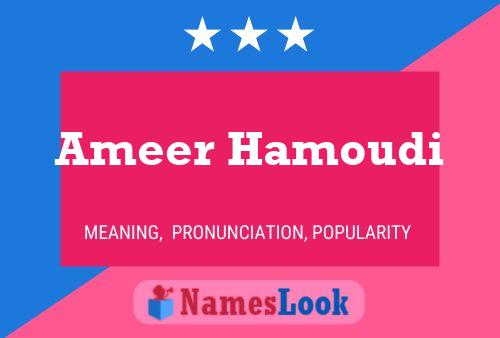 Ameer Hamoudi Name Poster