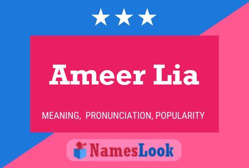 Ameer Lia Name Poster