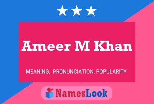 Ameer M Khan Name Poster