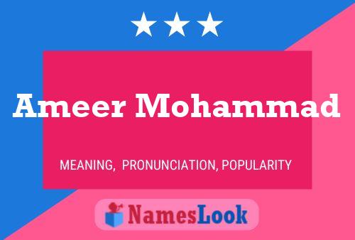 Ameer Mohammad Name Poster