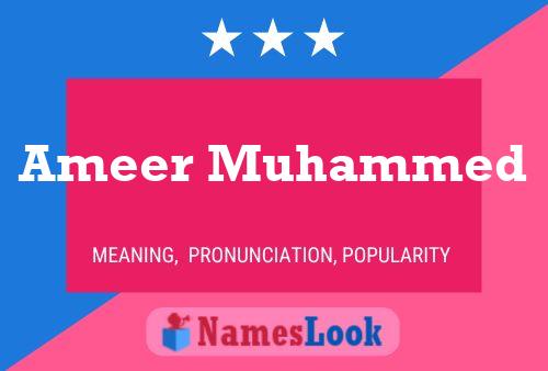 Ameer Muhammed Name Poster