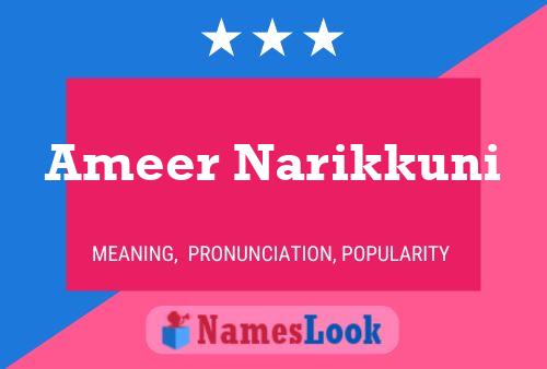 Ameer Narikkuni Name Poster