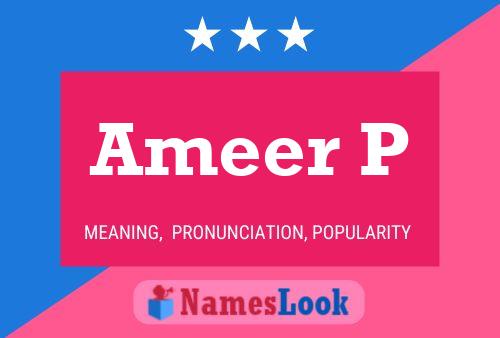 Ameer P Name Poster