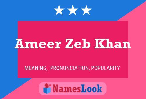 Ameer Zeb Khan Name Poster