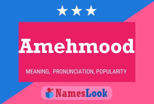 Amehmood Name Poster