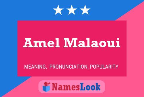 Amel Malaoui Name Poster