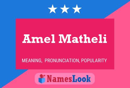 Amel Matheli Name Poster