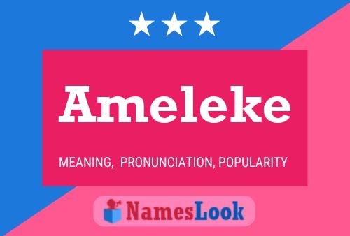 Ameleke Name Poster