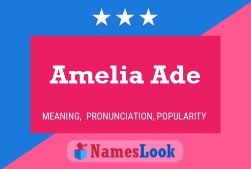 Amelia Ade Name Poster