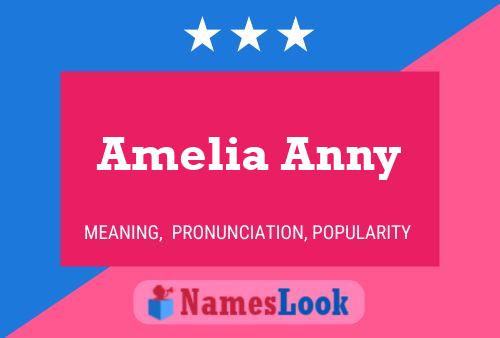 Amelia Anny Name Poster