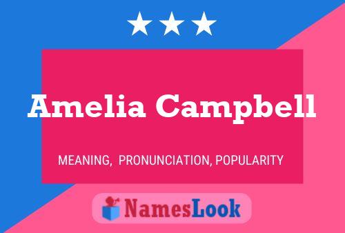 Amelia Campbell Name Poster