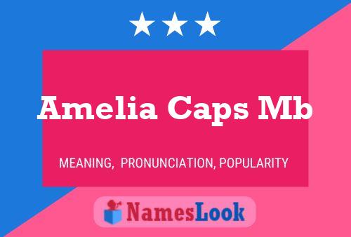 Amelia Caps Mb Name Poster