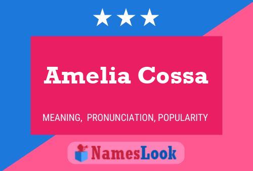 Amelia Cossa Name Poster