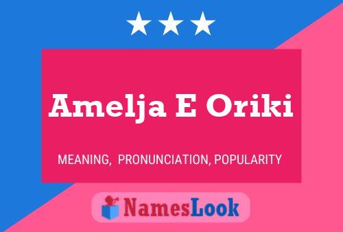 Amelja E Oriki Name Poster