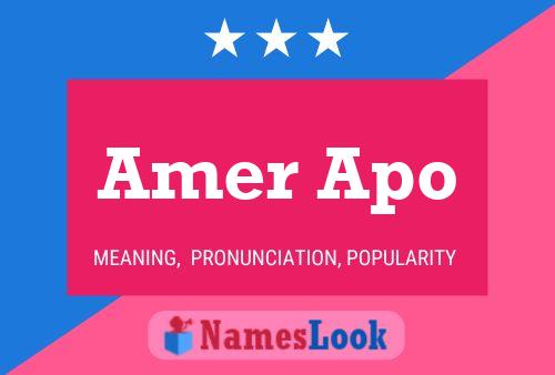 Amer Apo Name Poster