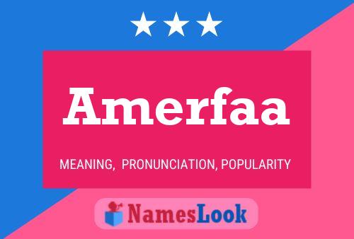 Amerfaa Name Poster