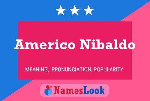 Americo Nibaldo Name Poster