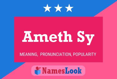 Ameth Sy Name Poster