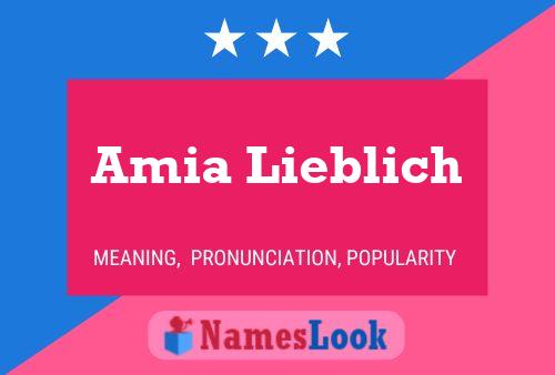 Amia Lieblich Name Poster