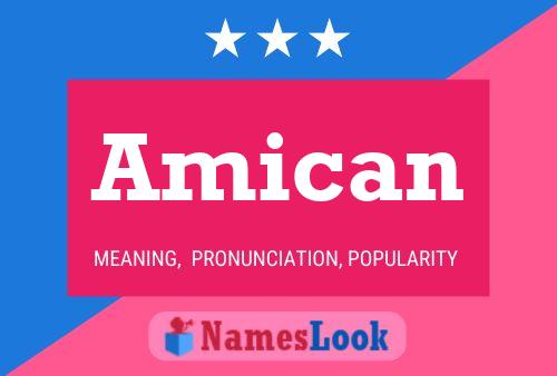 Amican Name Poster