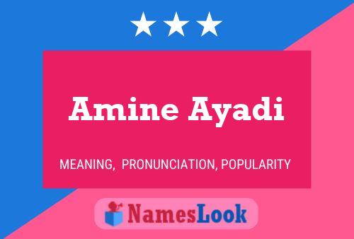 Amine Ayadi Name Poster