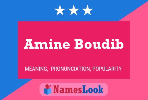 Amine Boudib Name Poster