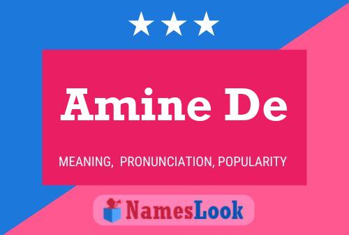 Amine De Name Poster