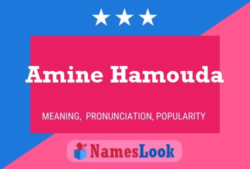 Amine Hamouda Name Poster