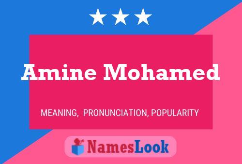 Amine Mohamed Name Poster