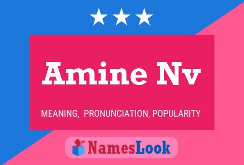 Amine Nv Name Poster