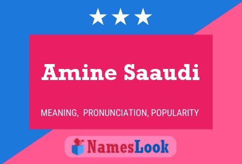 Amine Saaudi Name Poster