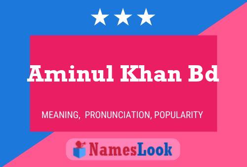 Aminul Khan Bd Name Poster