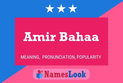 Amir Bahaa Name Poster