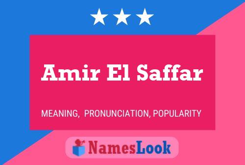 Amir El Saffar Name Poster