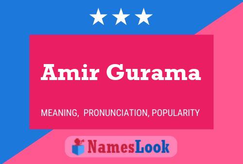 Amir Gurama Name Poster