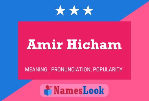 Amir Hicham Name Poster