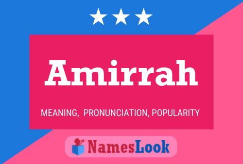 Amirrah Name Poster