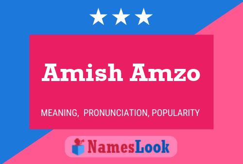 Amish Amzo Name Poster