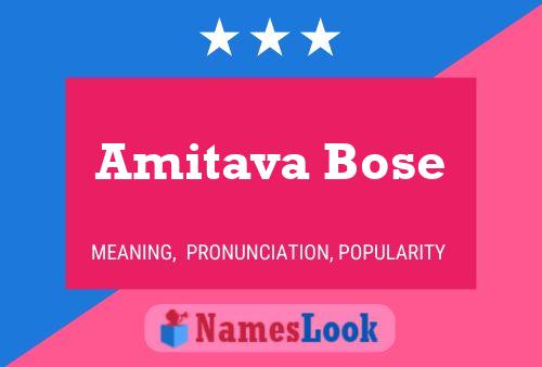 Amitava Bose Name Poster