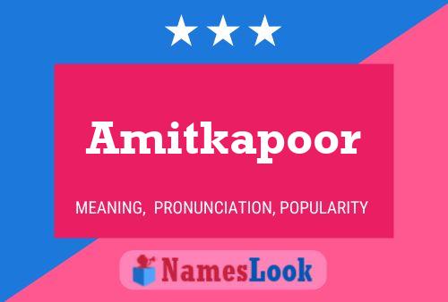 Amitkapoor Name Poster