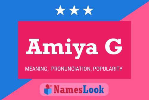 Amiya G Name Poster