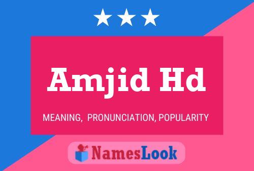 Amjid Hd Name Poster