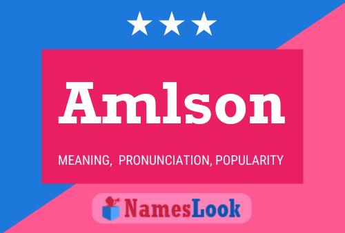 Amlson Name Poster